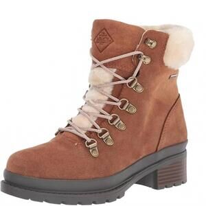 NEW MUCK women's alpine waterproof suede rainboot in tan